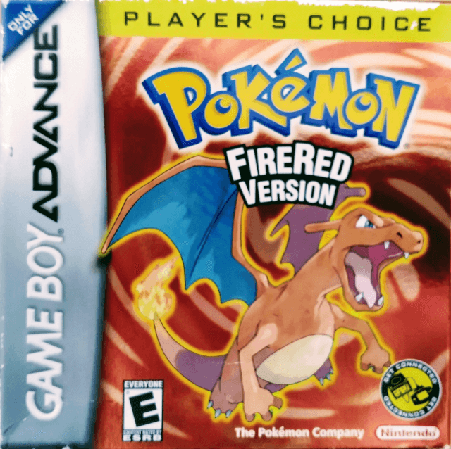 Pokemon FireRed box art for GameBoy Advance